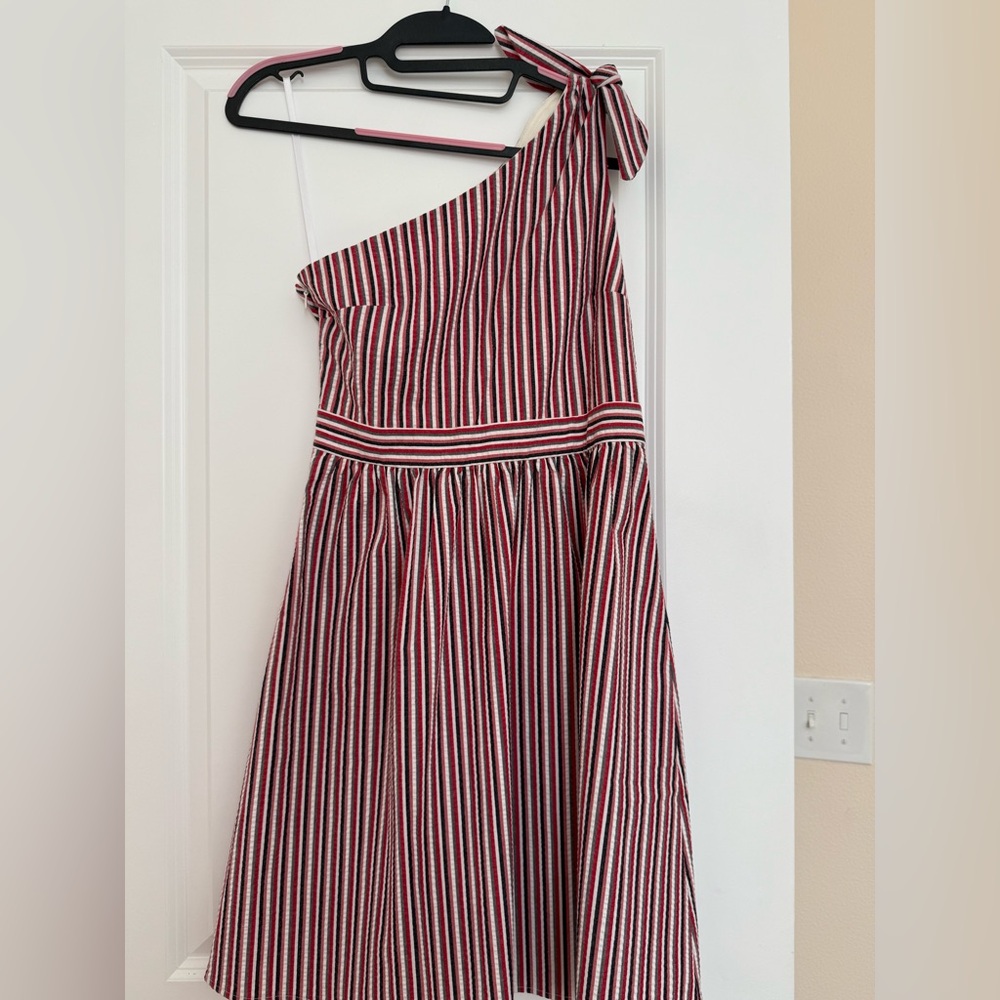 Striped One-Shoulder Dress